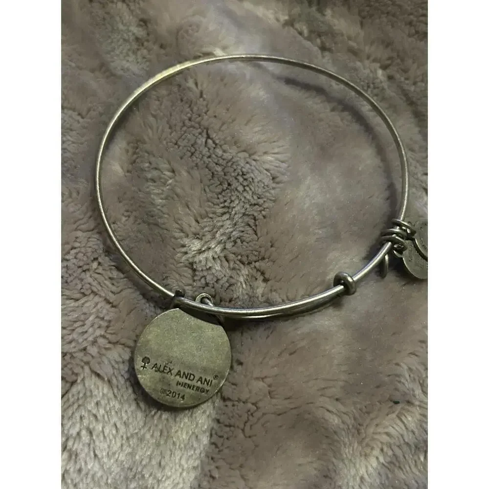 ALEX + ANI Expandable Silver Circle “Path of Life” Charm Bracelet - Very Good